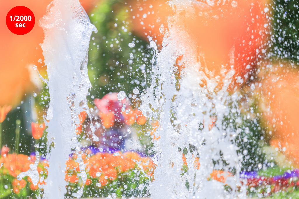 A photo of splashing water, shot with fast shutter speed on the EOS 6D