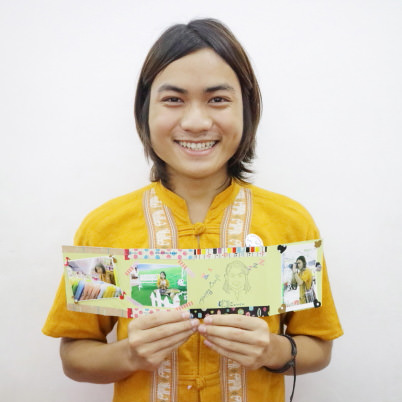 Yangon Photo Craft Workshop participants with their masterpieces (Bellows Photo Card) - 3