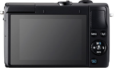 EOS M100 màu đen (mặt sau)