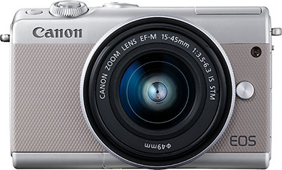 EOS M100 สีเทา (ด้านหน้า)