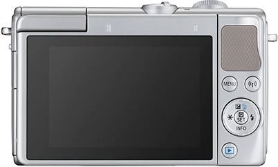 EOS M100 สีเทา (ด้านหลัง)