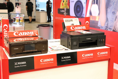 Pixma printers at the Canon booth