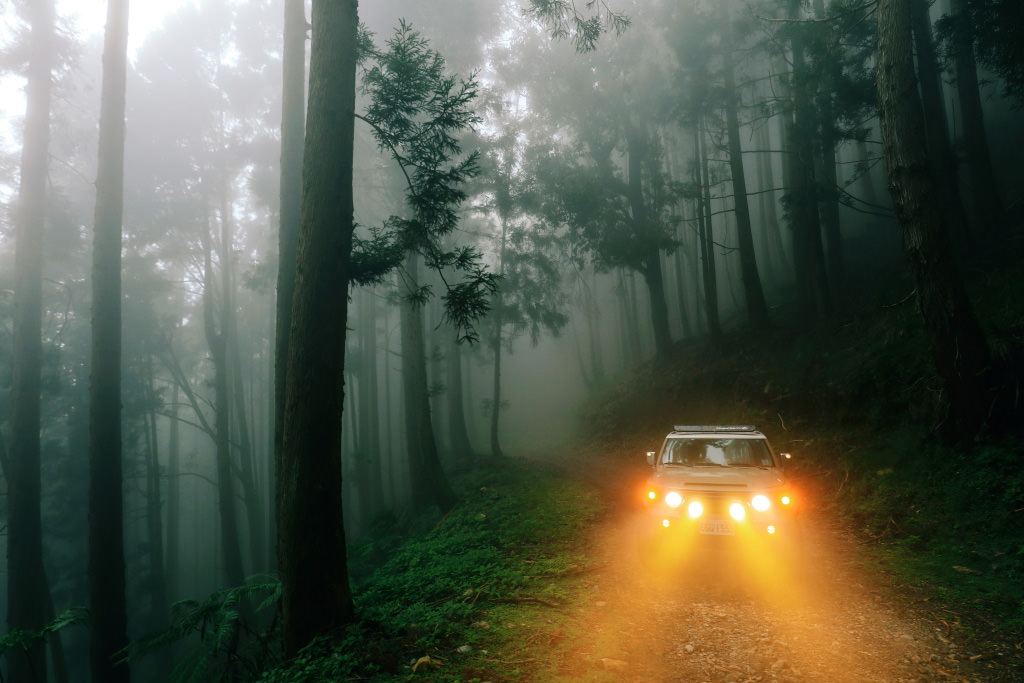 Kabut pada jalan setapak gunung, dibidik dengan EOS M6