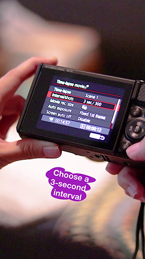 timelapse timer settings