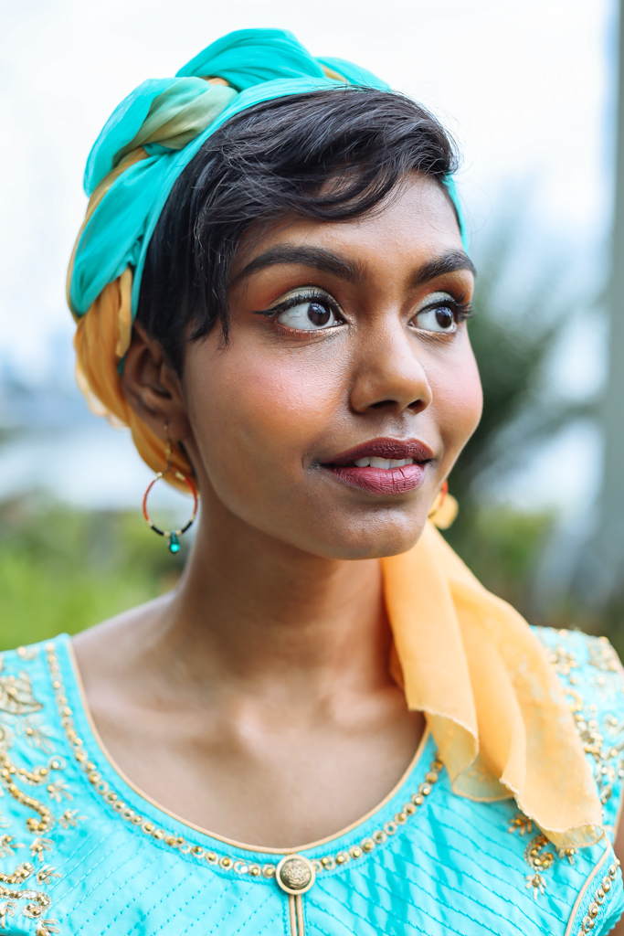 closeup deepavali female model