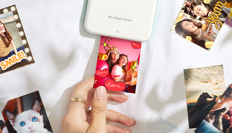 Design your photos and print with Canon Mini Photo Printer