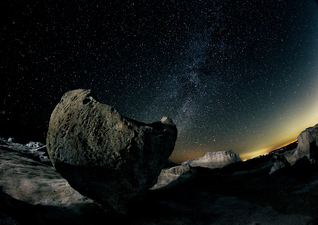 Rock under Milky Way