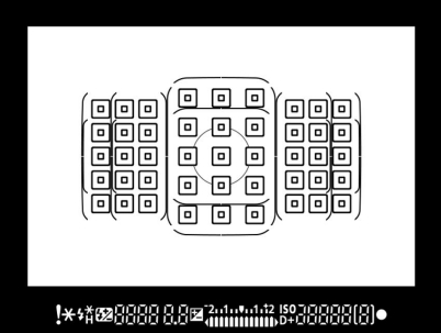 Viewfinder AF points on the EOS 850D OVF