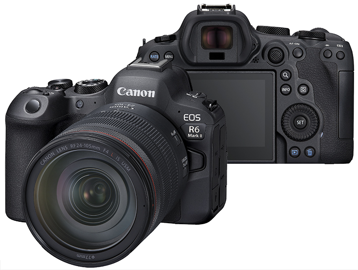 Canon EOS R6 Mark II Body Mirrorless Digital Camera with RF24-105mm F4 L IS  USM Lens in Black